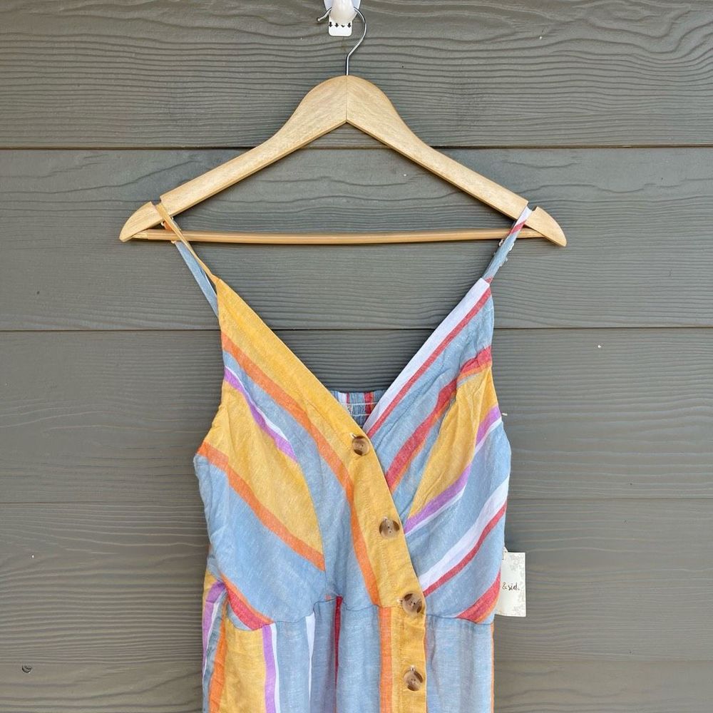 Sandy & Sid Nwt Colorful Button Asymetrical Dress - image 2